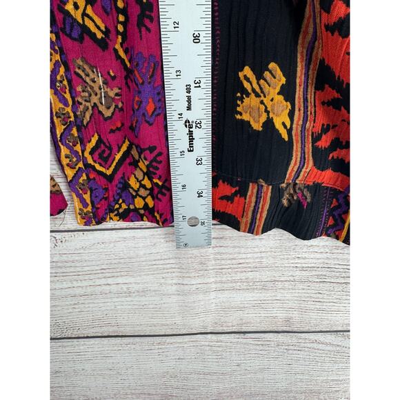 Vintage Sharon Anthony Open Front BOHO Print Kimono Top Womens 18W Multicolor - Picture 7 of 7